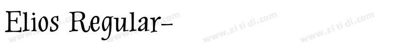 Elios Regular字体转换